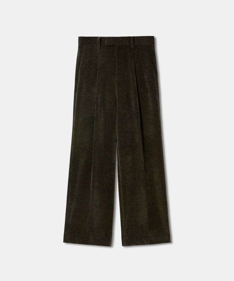 Orford pleat wide pants umber