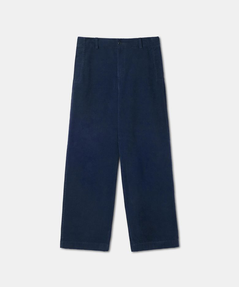 Welby washed cotton pants prussian blue