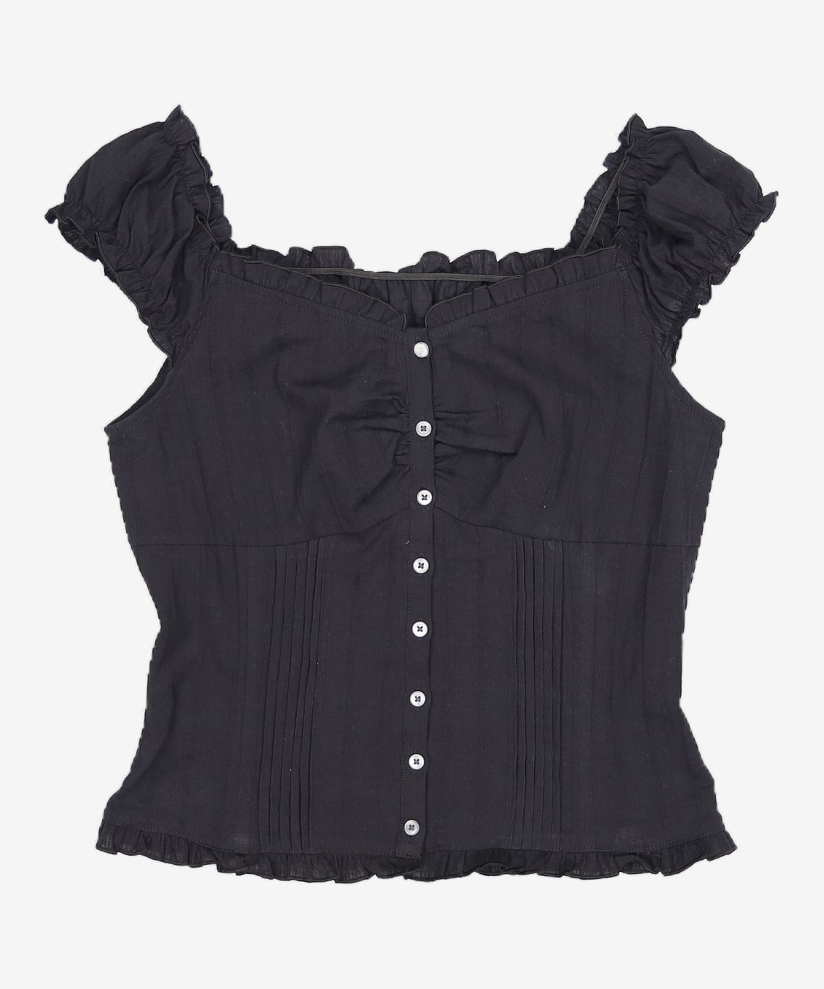 미쏘(MIXXO) Frill Cap Sleeve Blouse M