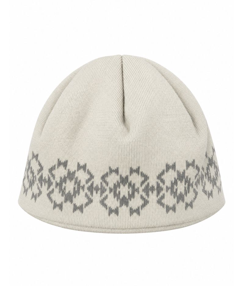 Ethnic Jacquard Maxi Beanie Ivory