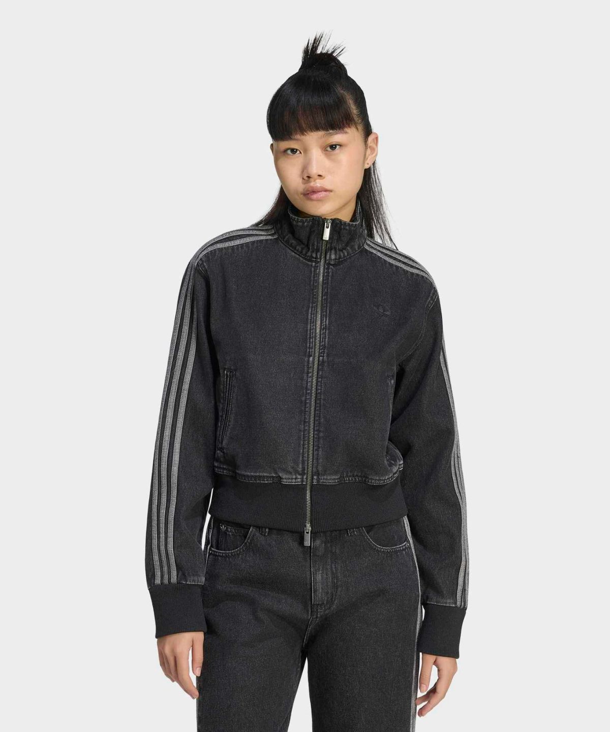 아디다스(ADIDAS) 파이어버드 데님 트랙탑 - 블랙 / IB6917