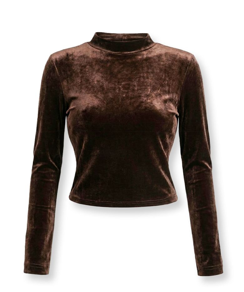 Velour Veil Top / 모카브라운