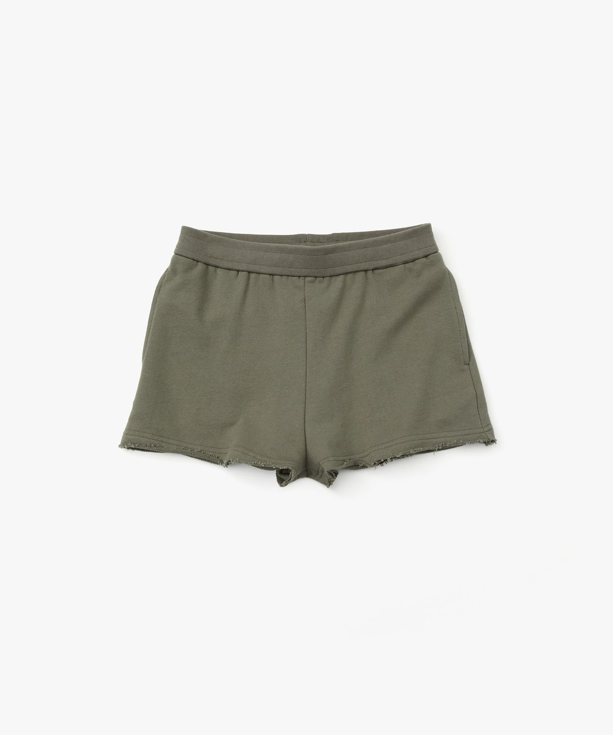 에이킷(AKEIT) Cut Off Sweat Shorts_Khaki