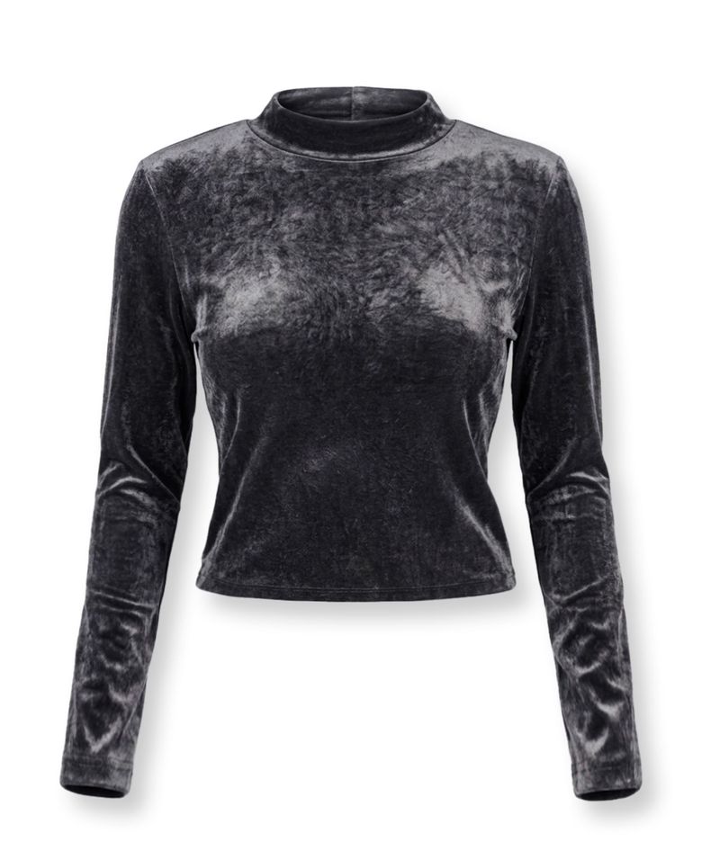 Velour Veil Top / 어반차콜
