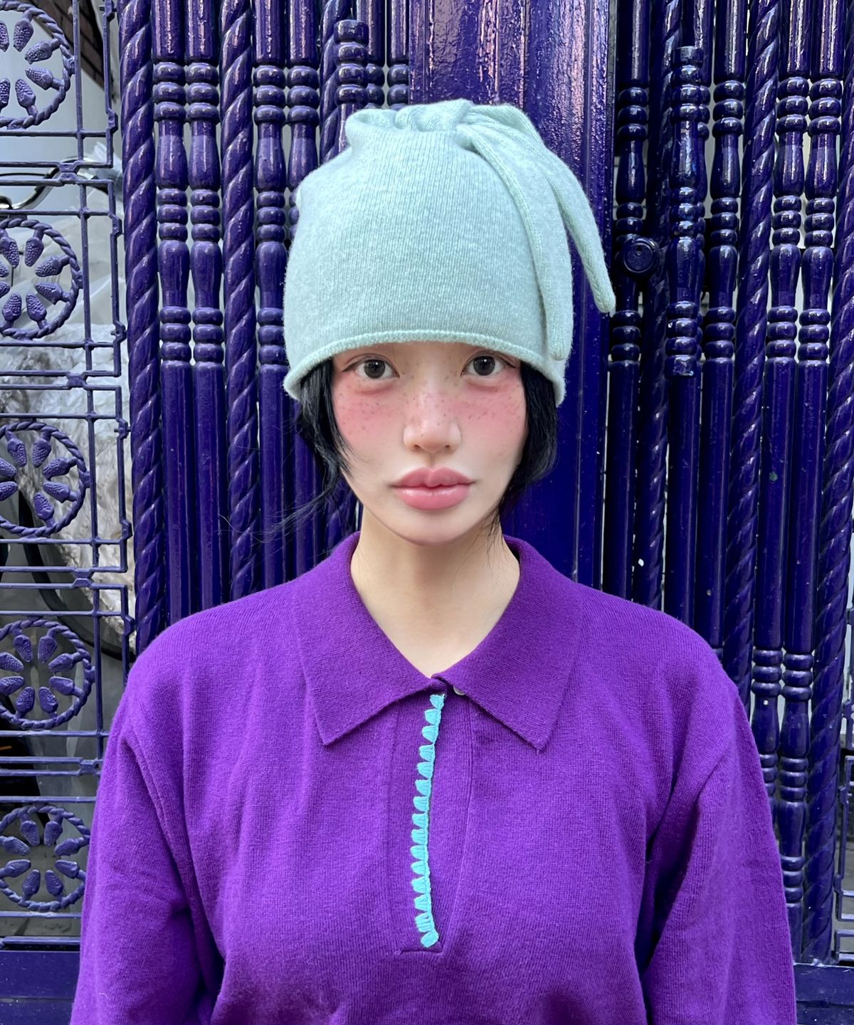 키코지(KIKOZY) Tie Loop Beanie_Mint