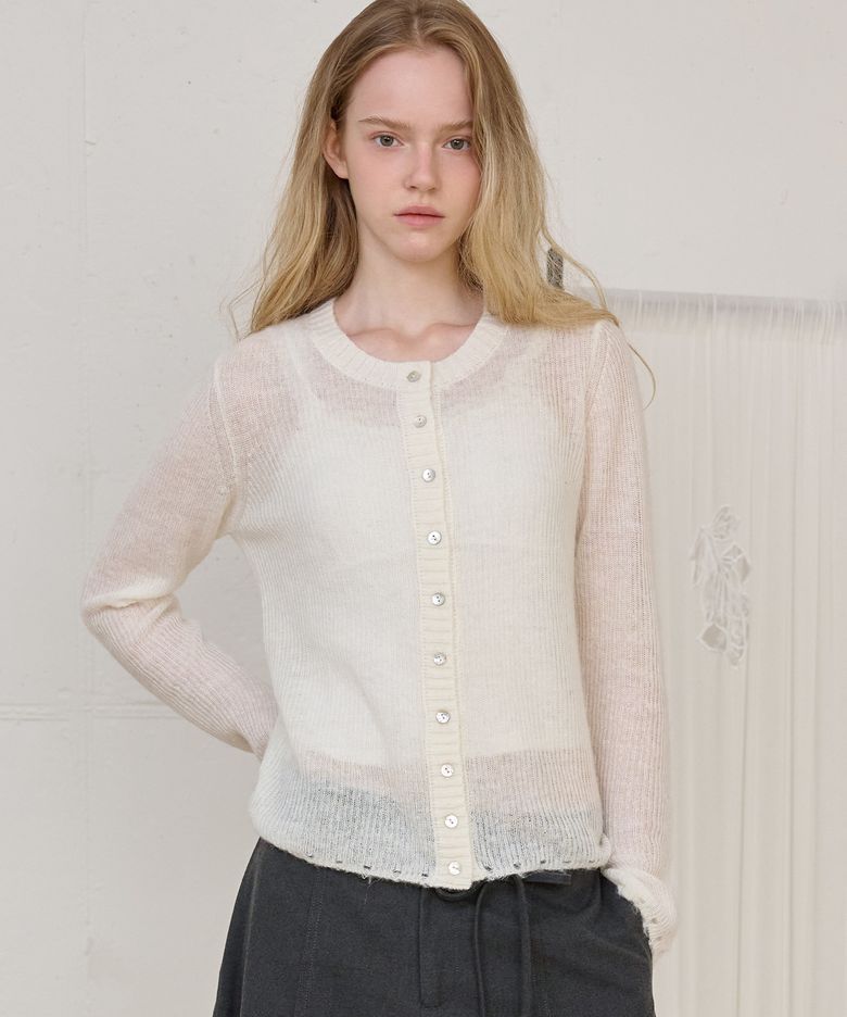 Sheerd Wool Knit Cardigan_Ivory