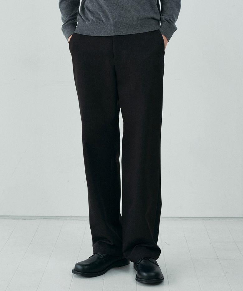 [COUTURE]TR스판 세미 와이드 데님 라이크 밴딩 기모 팬츠