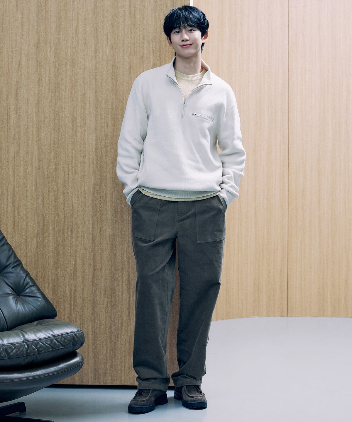 마인드브릿지(MINDBRIDGE) [COUTURE]퍼티그 조직 변형 팬츠 - 3color