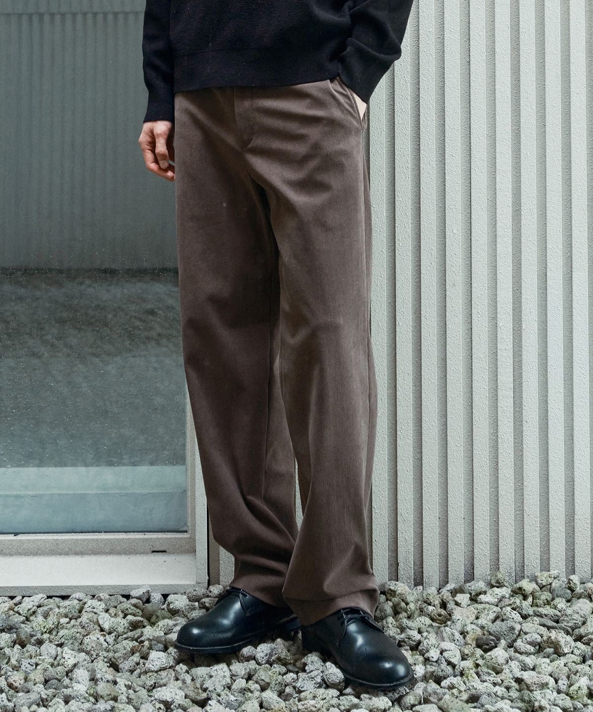 마인드브릿지(MINDBRIDGE) [COUTURE]세미 와이드 코듀로이 팬츠 - 2color