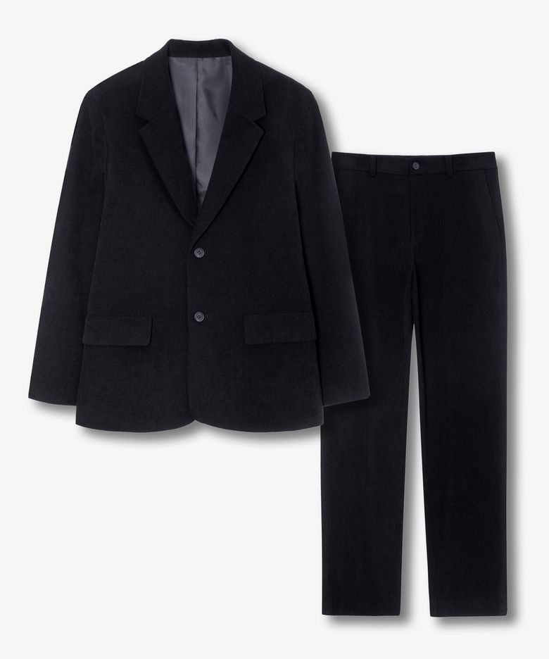 [SET][COUTURE]코듀로이 오버핏 싱글 자켓 셋업 블랙