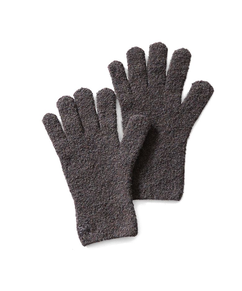 Bless Boucle Knit Rib Finger Gloves Multi Demitasse