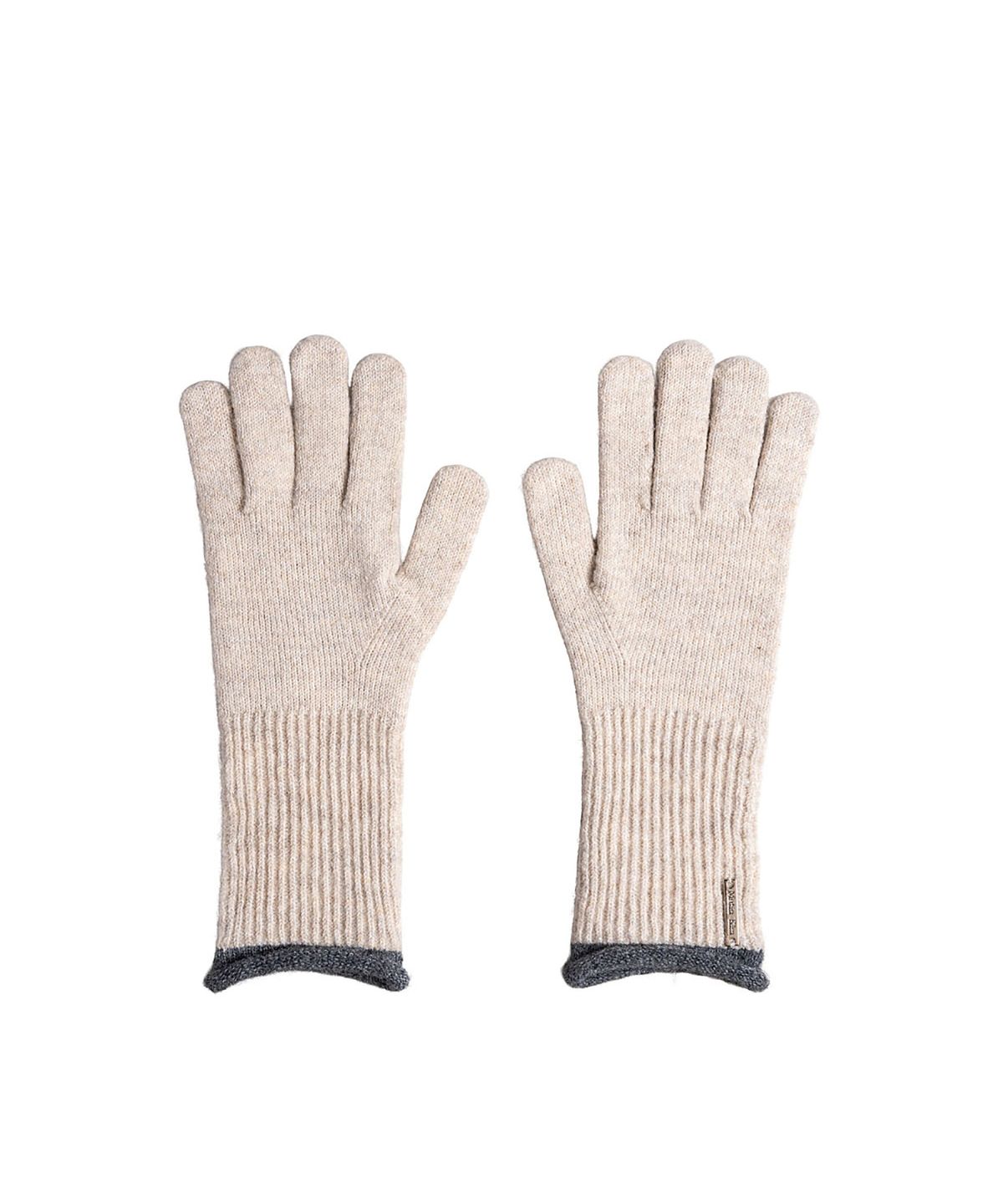 마뗑킴(MATIN KIM) COLOR-BLOCK CUFF GLOVES FOR WOMEN IN LIGHT BEIGE