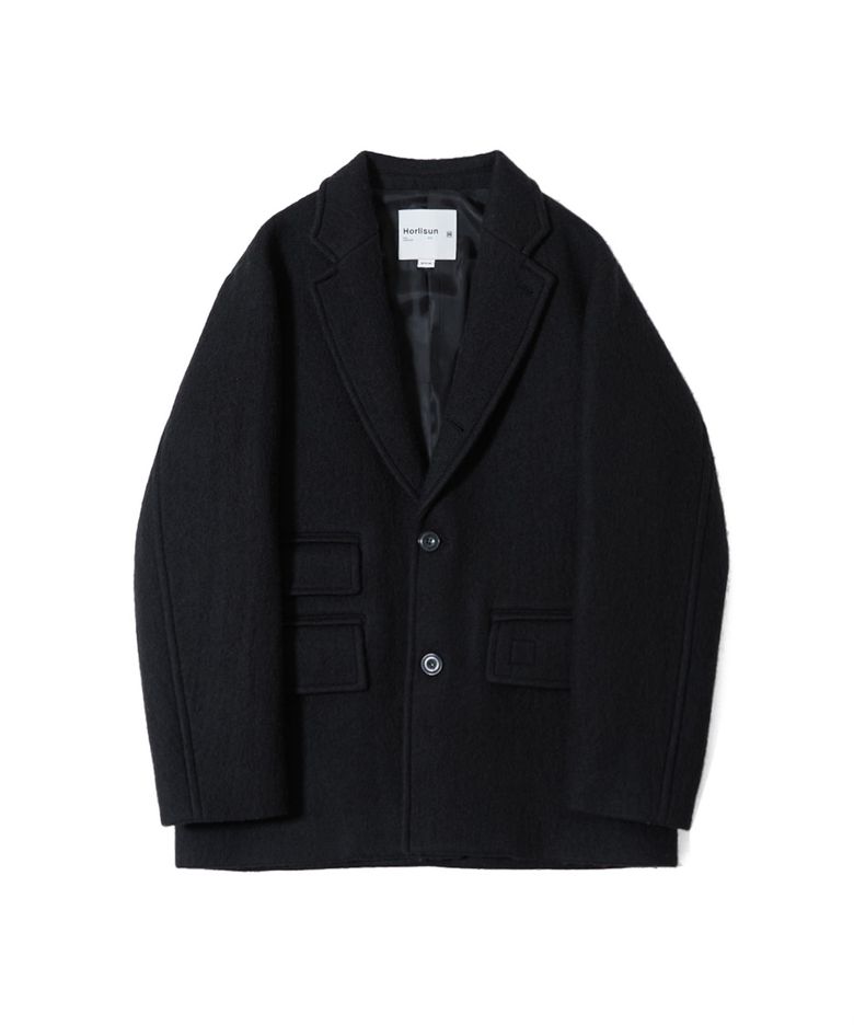 Austin Heavy Wool Single Coat Black
