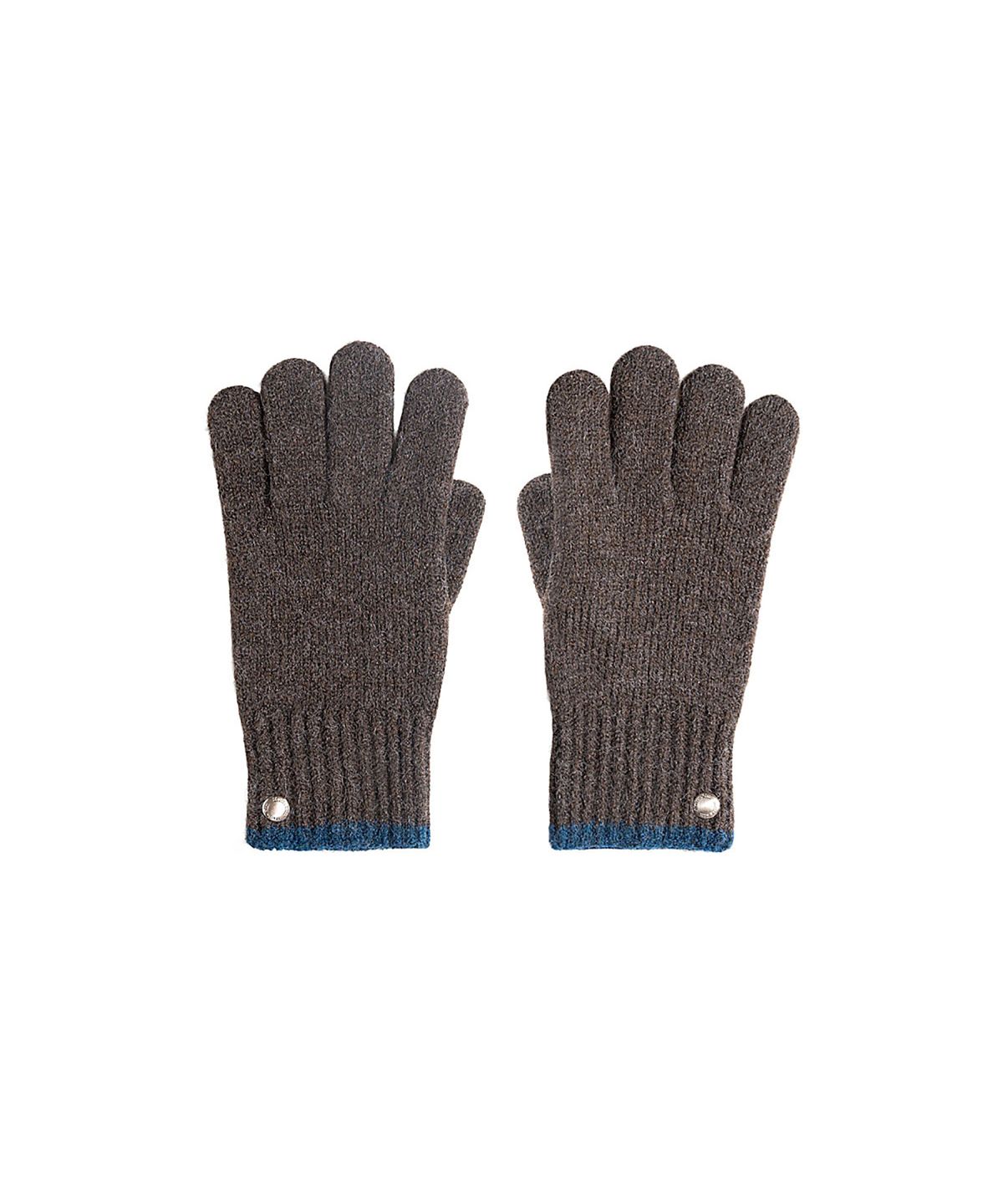 마뗑킴(MATIN KIM) COLOR-BLOCK CUFF GLOVES FOR MEN IN BROWN