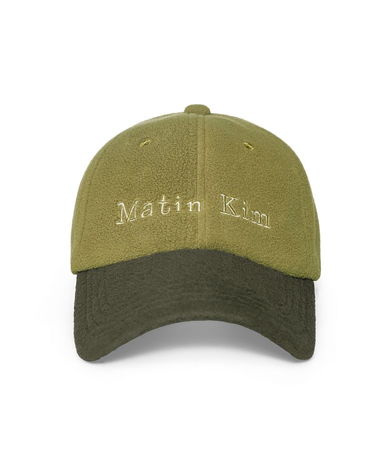LOGO FLEECE BALL CAP IN KHAKI