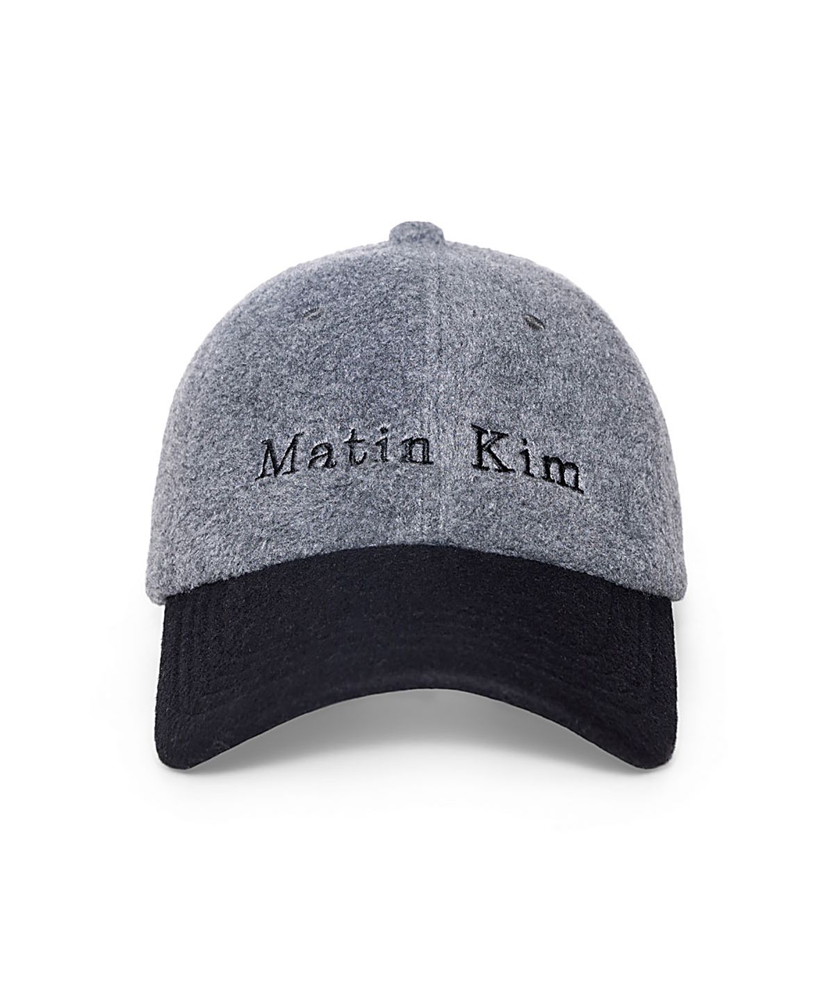 마뗑킴(MATIN KIM) LOGO FLEECE BALL CAP IN GREY