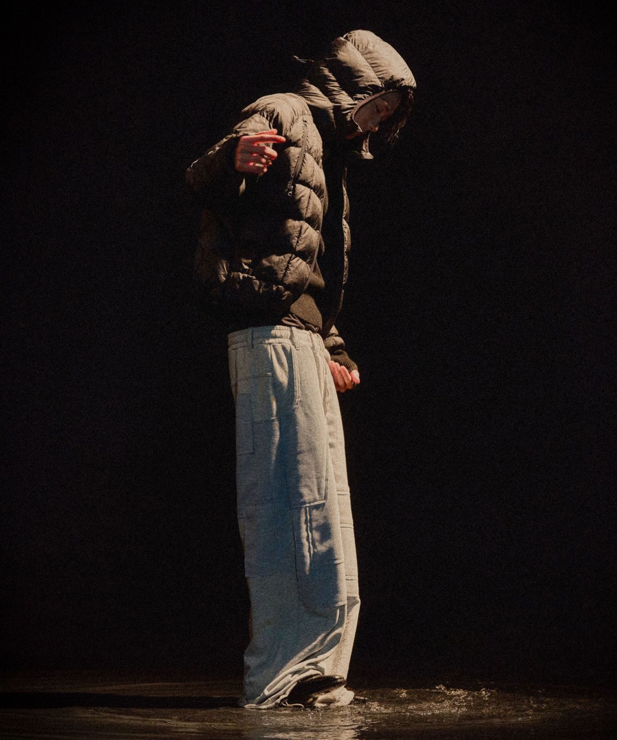 스키즘 인듀싱(SCHISM INDUCING) SWAGGER PATCHWORK SWEATPANTS GREY