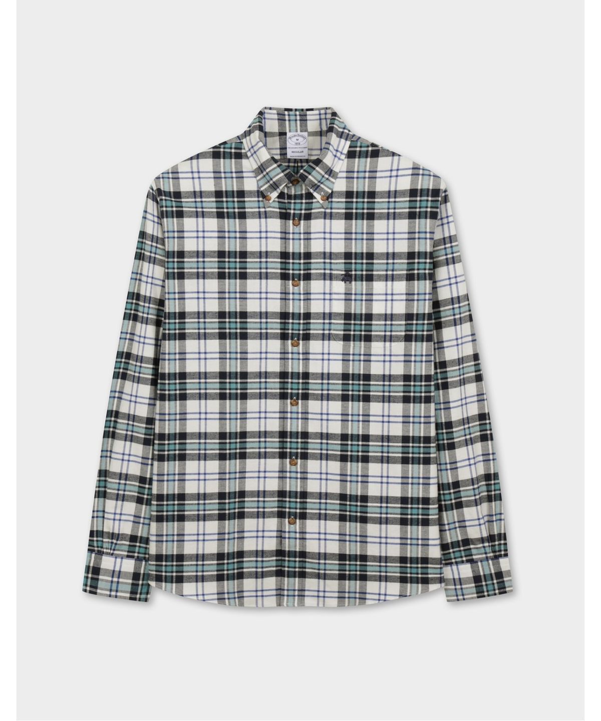 브룩스 브라더스(BROOKS BROTHERS) 플란넬 체크 셔츠 (아이보리) (BBTHMFG401)