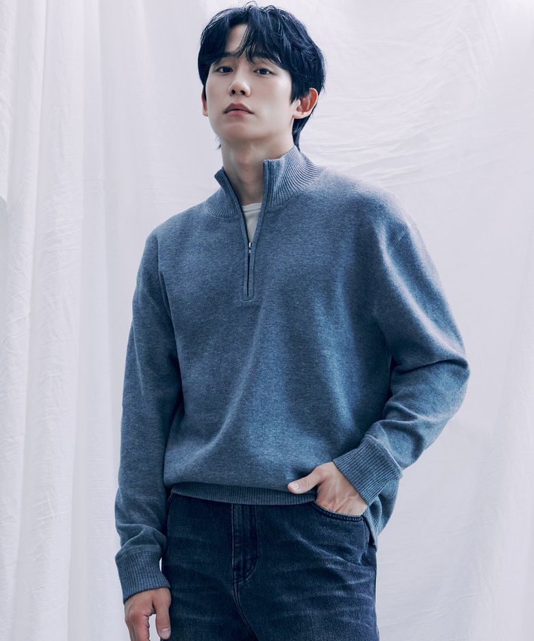 [COUTURE]두굿_소프트얀 하프 쿼터 집업 세미 오버핏 니트 - 4color