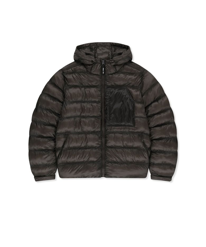 CLOUD SHELL HOODY PADDING JUMPER IN CHARCOAL