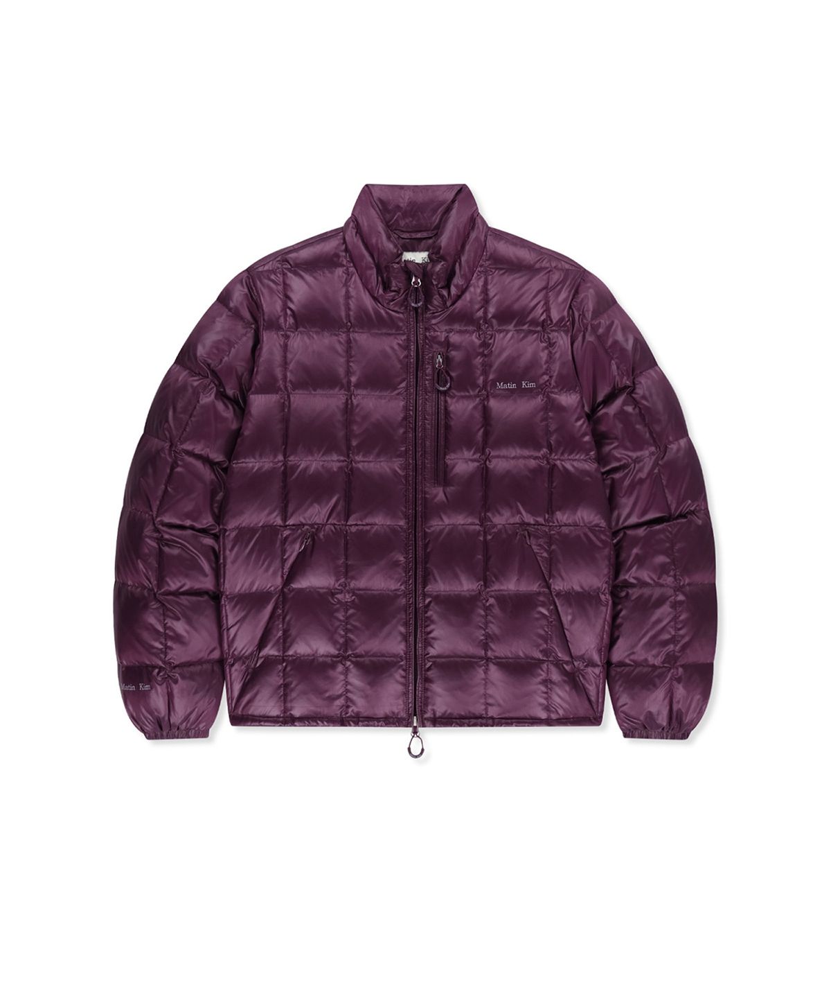 마뗑킴(MATIN KIM) MATIN GRID QUILTED LIGHT DOWN JUMPER IN PURPLE