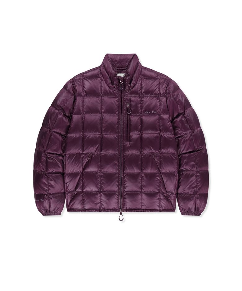 MATIN GRID QUILTED LIGHT DOWN JUMPER IN PURPLE