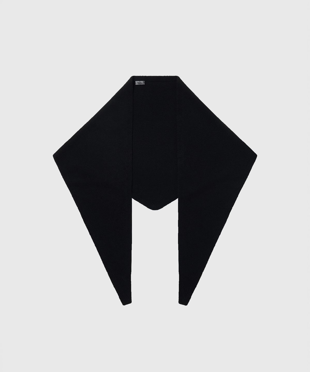 타일레(TAILLE) MERINO WOOL TRIANGULAR SCARF BLACK