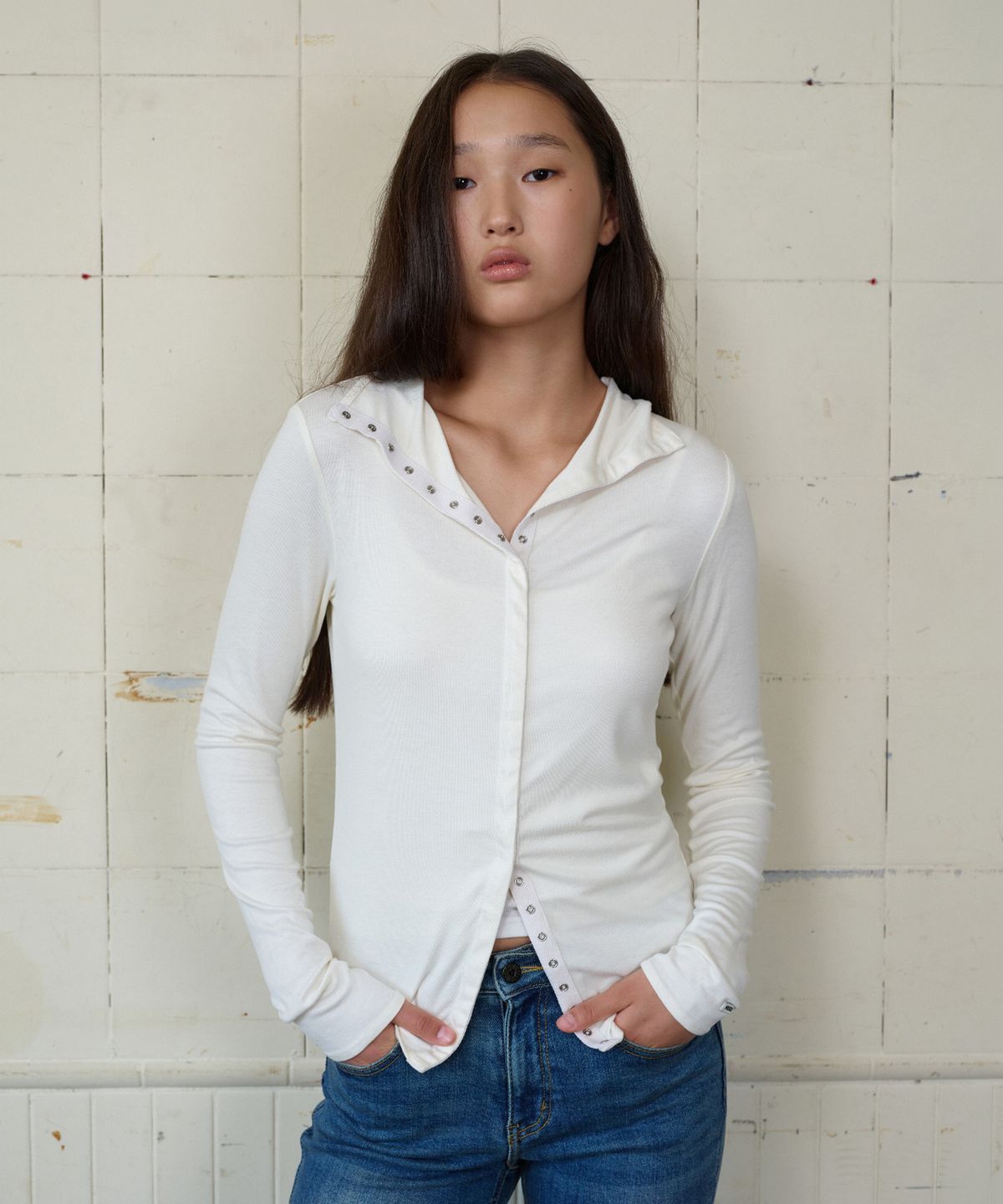 무드베러(MOODBETTER) FREESTYLE BUTTON LONG SLEEVE IVORY