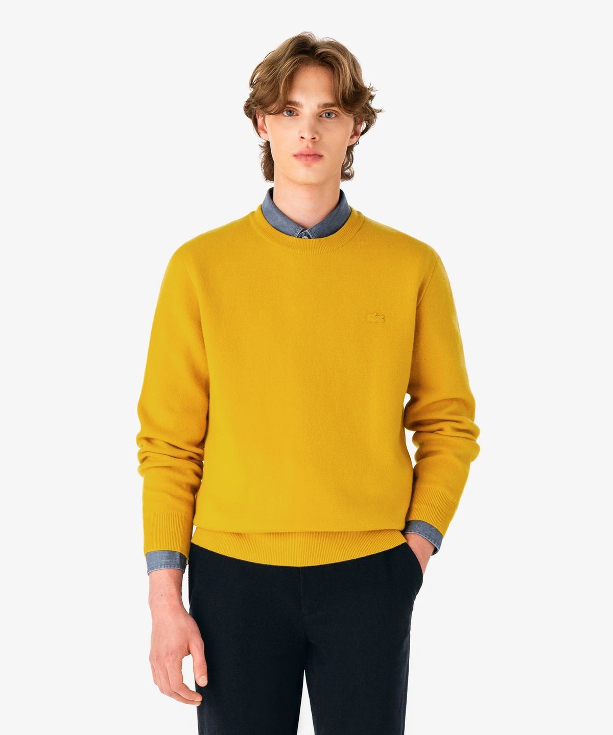 라코스테(LACOSTE) 남성 베이직 크루넥 풀오버 AH696E-56N 5AI