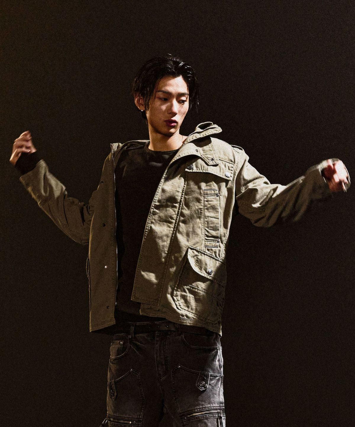 스키즘 인듀싱(SCHISM INDUCING) WMW MILITARY JACKET KHAKI