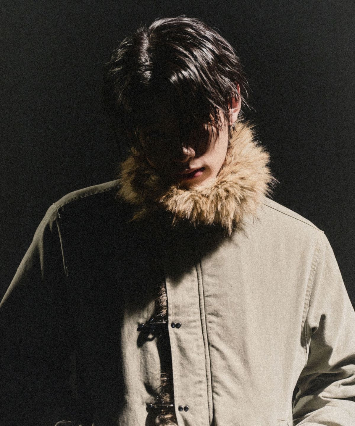 스키즘 인듀싱(SCHISM INDUCING) DIAGONAL DECK JACKET OLIVE GREEN