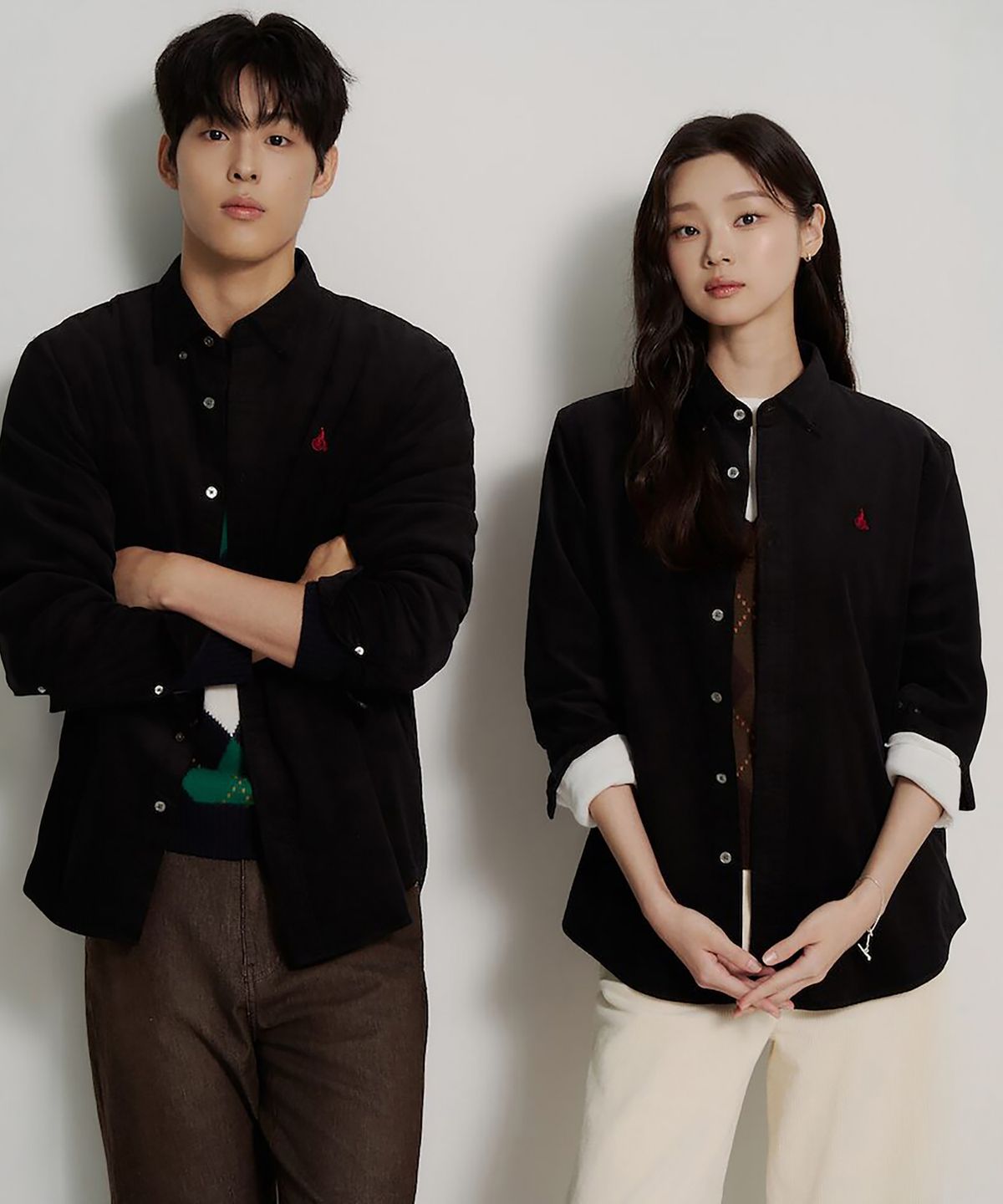 빈폴 멘(BEANPOLE MEN) [Essential] 남녀공용 코듀로이 솔리드 셔츠  블랙