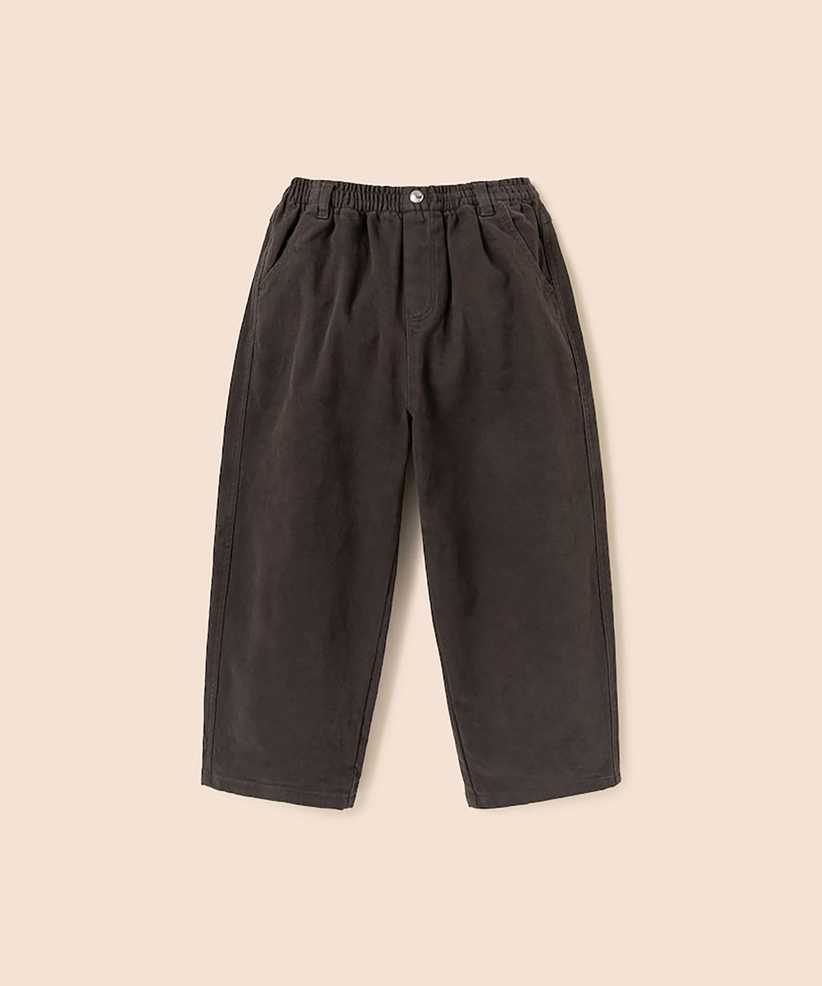 빈폴 키즈(BEANPOLE KIDS) 기모 우븐 커브드 팬츠  브라운 (BI6921U06D)