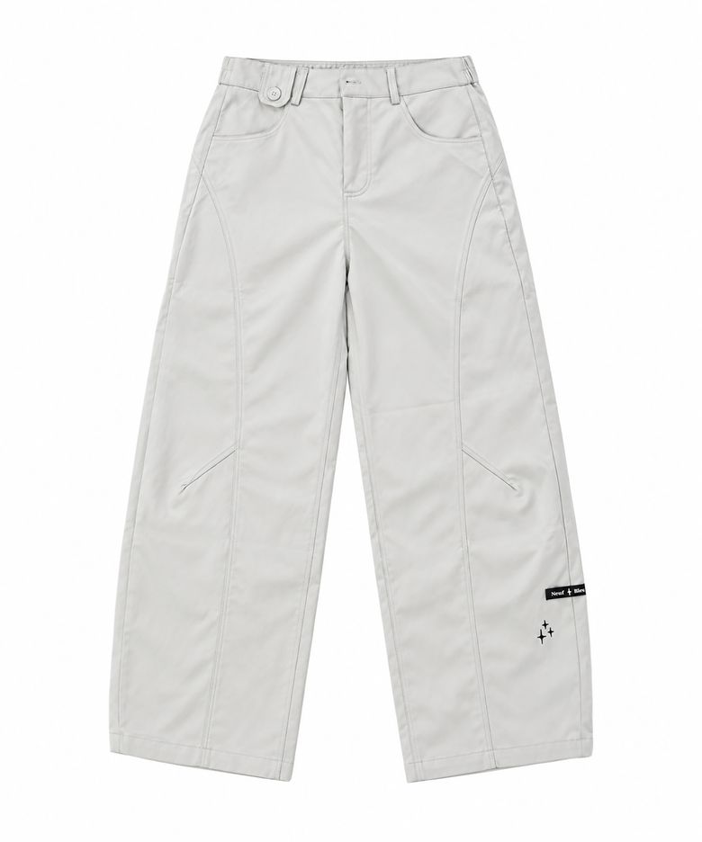 NEB cotton barrel pants (beige)