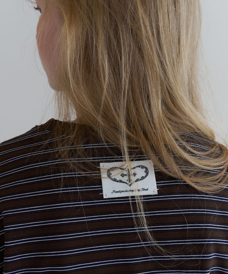 Pippin stripe t-shirt (brown)