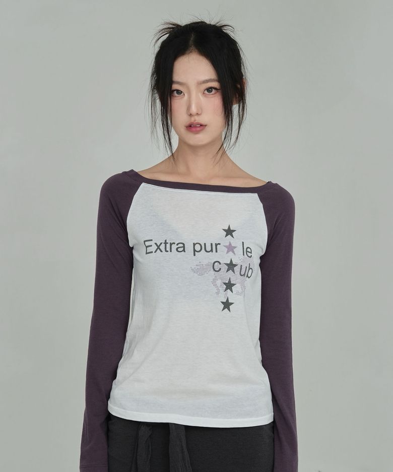 Pixel Horse Raglan Tee (purple)