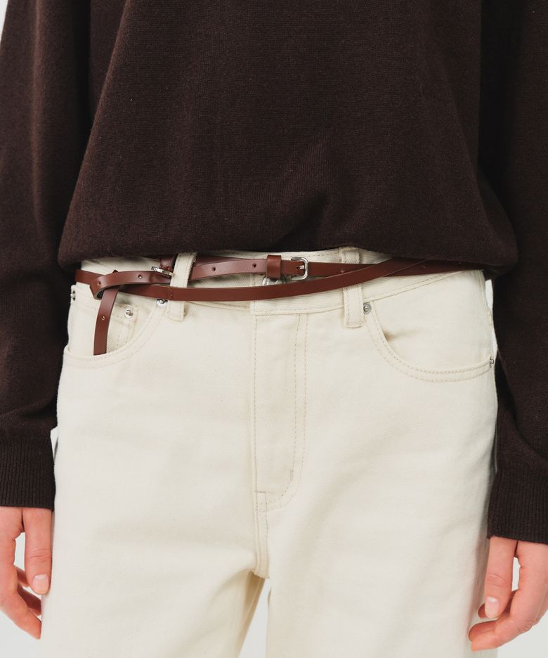 레더 씬 벨트 / LEATHER THIN BELT_2colors