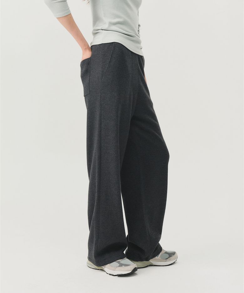 울 이지 니트 조거 팬츠_차콜 그레이 / WOOL EASY KNIT JOGGER PANTS_CHARCOAL GREY
