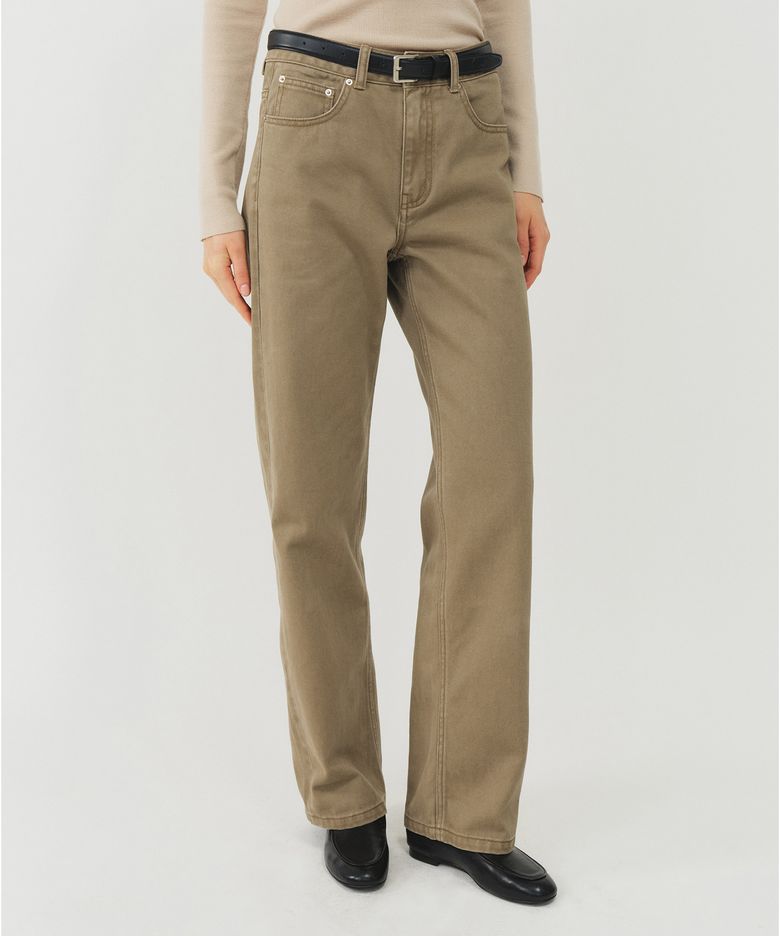 101 에센셜 컬러 스트레이트 데님 팬츠_베이지 / 101 ESSENTIAL COLOR STRAIGHT DENIM PANTS_BEIGE