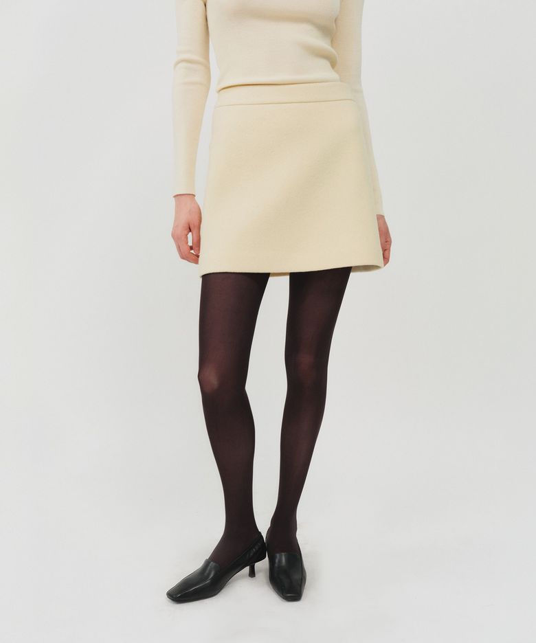 소프트 울 트위드 미니 스커트_아이보리 / SOFT WOOL TWEED MINI SKIRT_IVORY