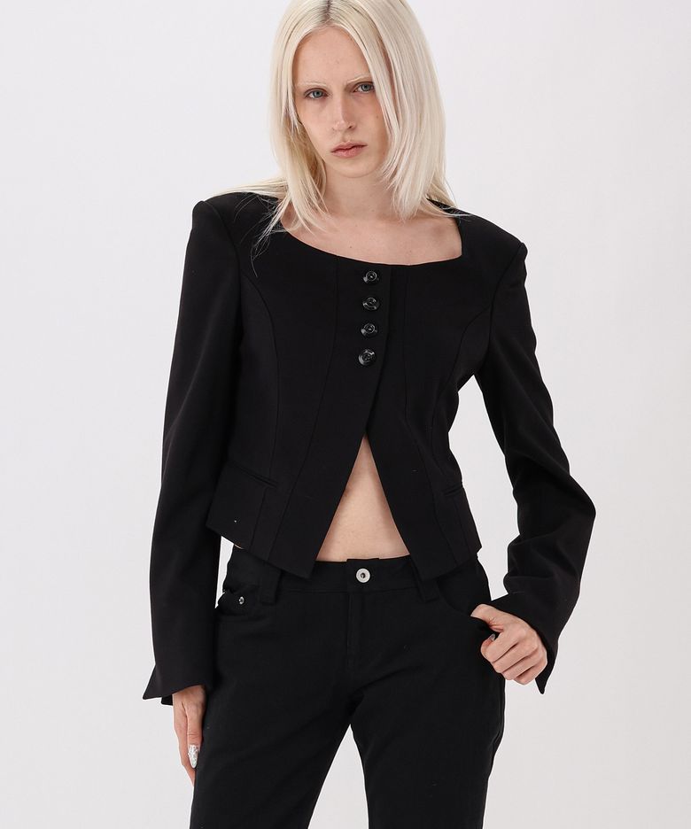 Wool Cropped Jacket