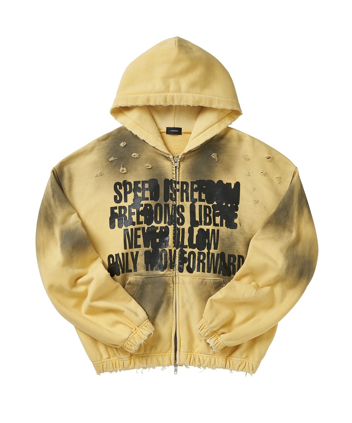 리베레(LIBERE) FULL SPEED ZIP HOODIE / YELLOW