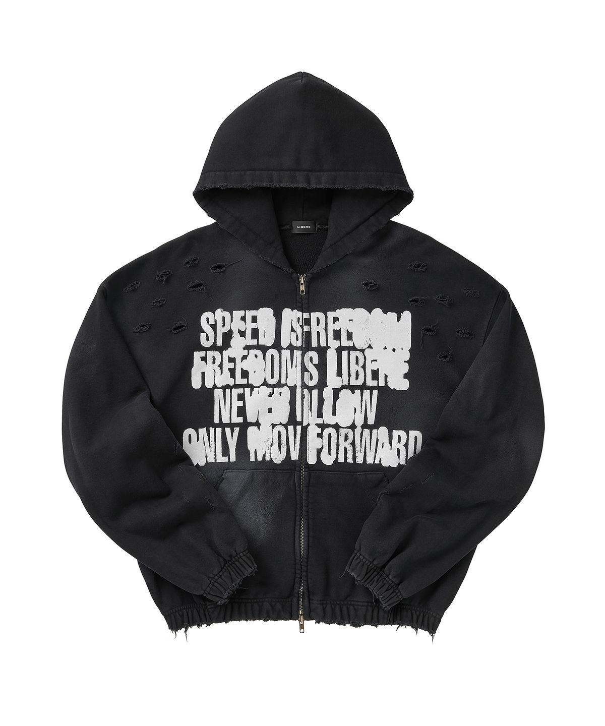 리베레(LIBERE) FULL SPEED ZIP HOODIE / BLACK