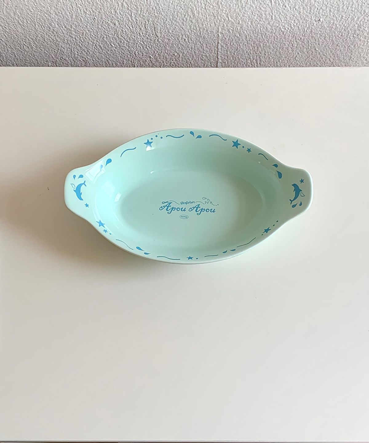 올리베(OLIVET) Apou Apou dolphin mint plate 그라탕기 접시