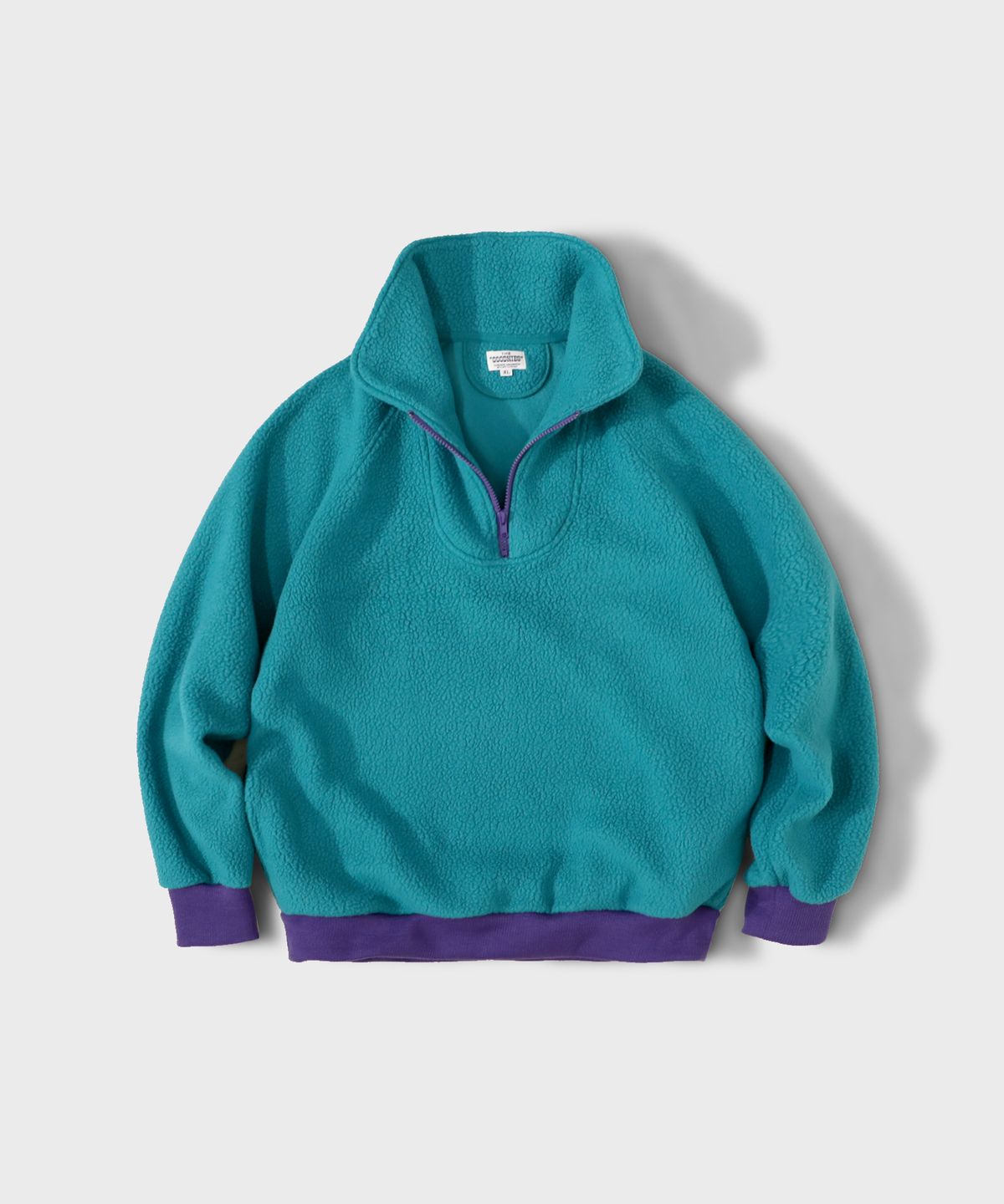 굿니스(GOODNIES) Beautiful Life. Fleece Half-Zip. Emerald Green