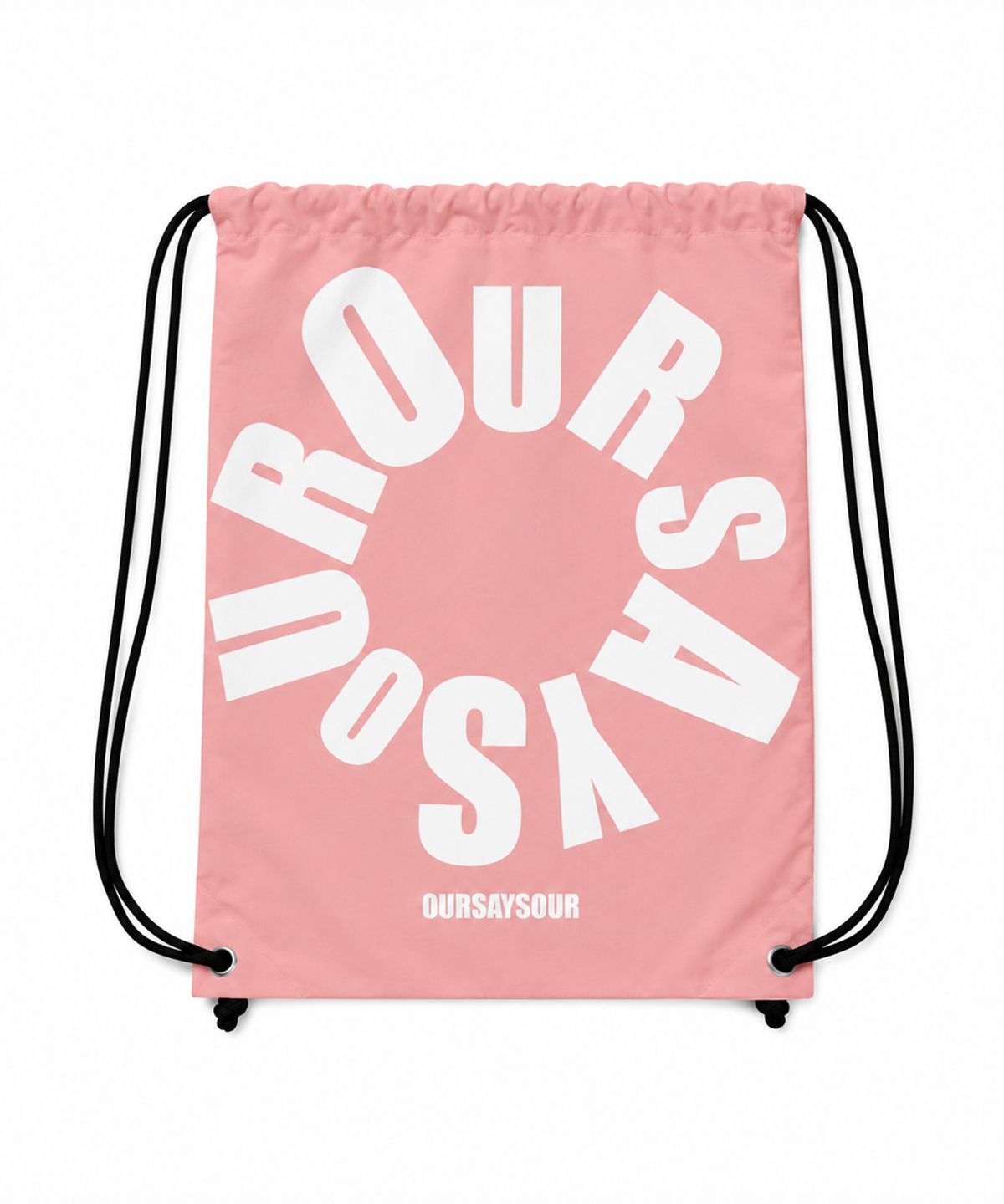 아워세이아워(OURSAYSOUR) OUR 레터링 스트링백 핑크