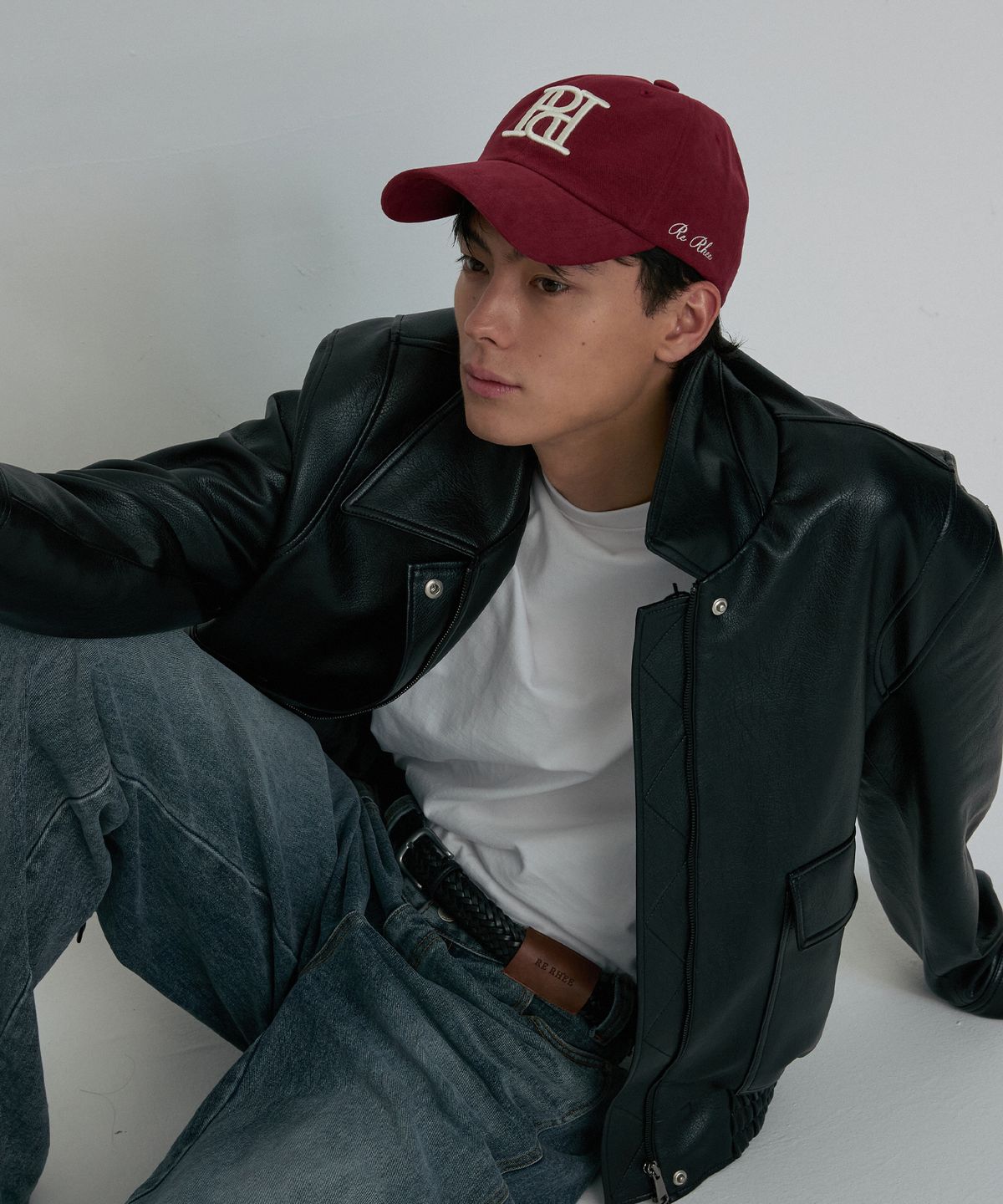 리이 맨(RERHEE MEN) LOGO BALL CAP BURGUNDY