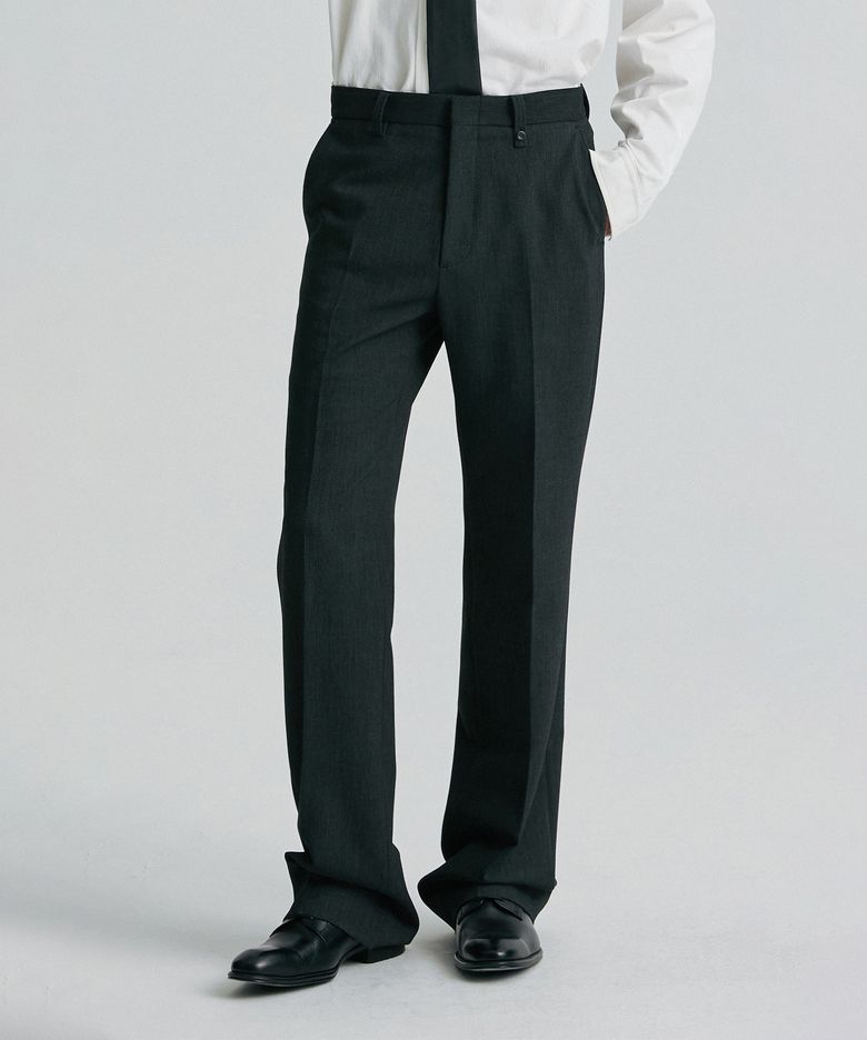 TAILORED BOOTCUT TROUSERS CHARCOAL
