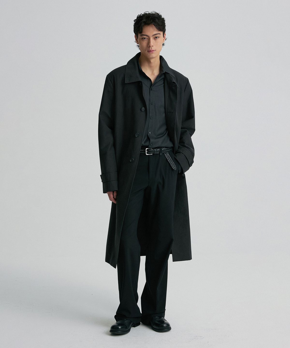 리이 맨(RERHEE MEN) HIGH NECK TRENCH COAT