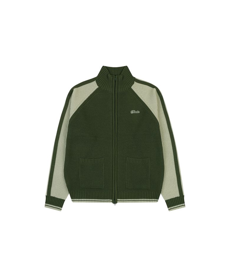 UNION JACK TRACK SWEATER ZIP-UP [KHAKI]